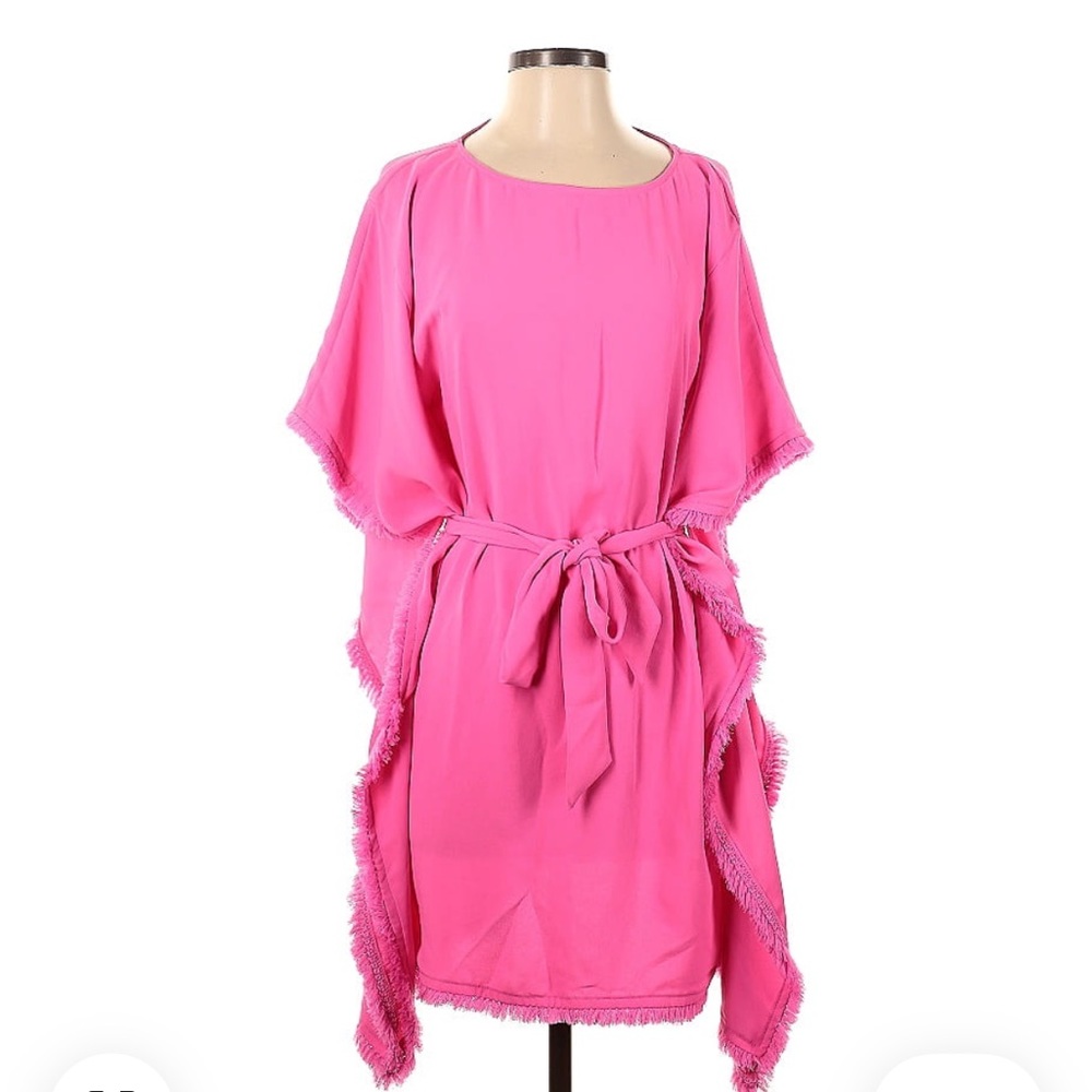 Trina Turk pink cape dress